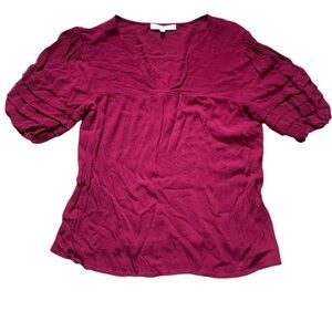 Wayf Purple Short Sleeve Blouse S